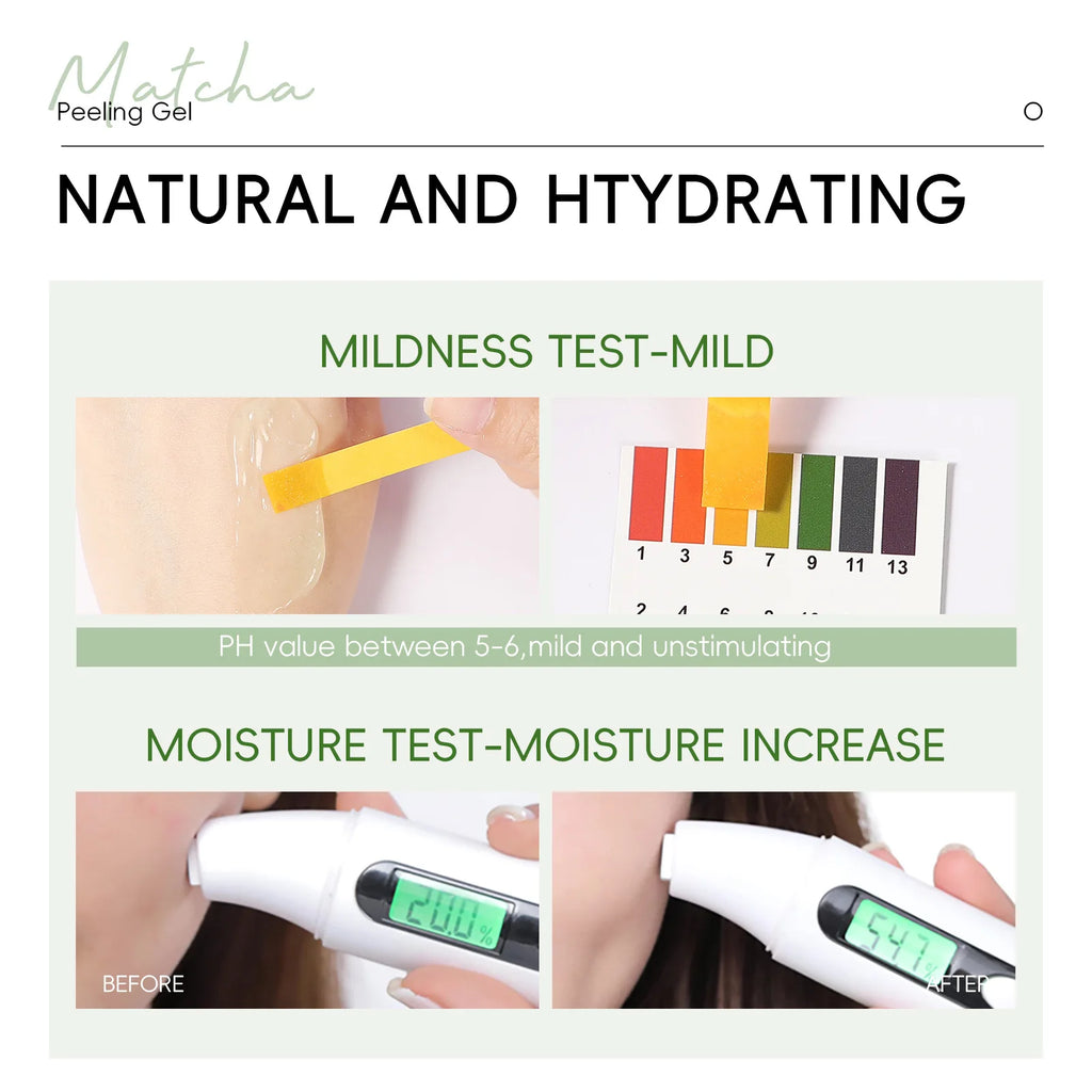 LAIKOU Matcha Exfoliating Gel Exfoliate Peeling Gel Facial Scrub Moisturise Nourishing Repair Scrubs Korean Face Cream Skin Care