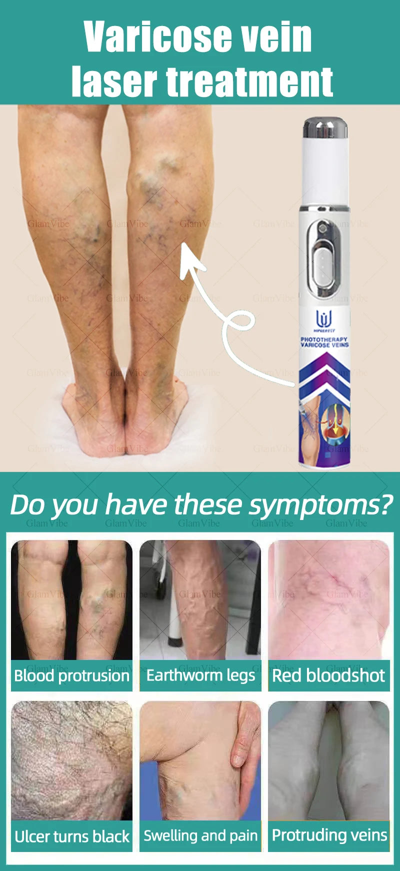 Laser venous pointers address varicose veins, and leg care tools are hot sellers.