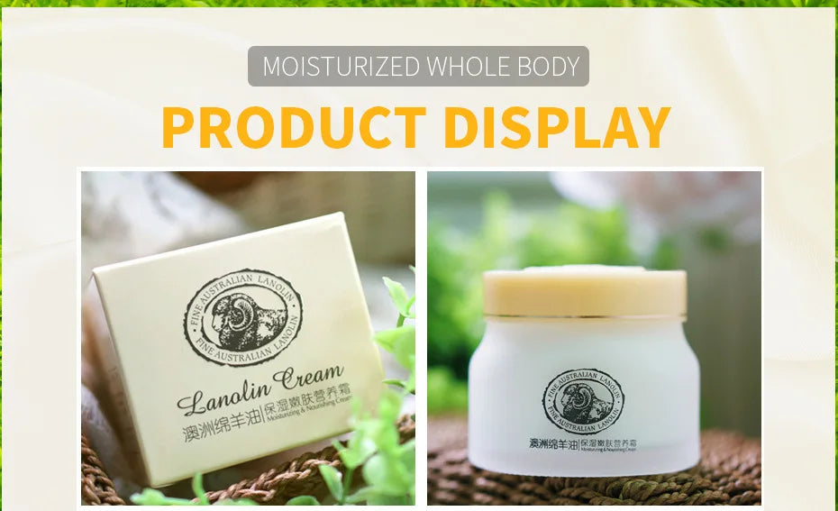 LAIKOU Face Cream Collagen Facial Moisturizer Sheep Oil Cream Lanolin Skin Moisturizing Soothing & Hydrating & Brightening Cream
