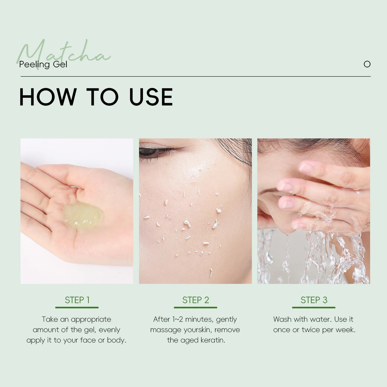 LAIKOU Matcha Exfoliating Gel Exfoliate Peeling Gel Facial Scrub Moisturise Nourishing Repair Scrubs Korean Face Cream Skin Care