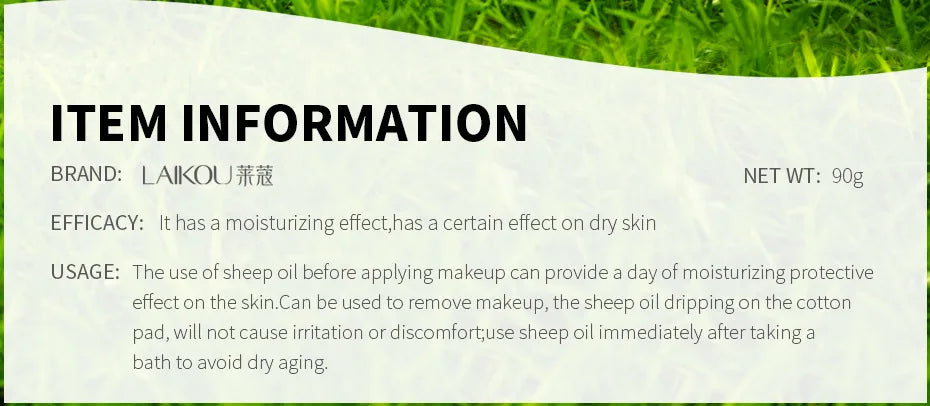 LAIKOU Face Cream Collagen Facial Moisturizer Sheep Oil Cream Lanolin Skin Moisturizing Soothing & Hydrating & Brightening Cream