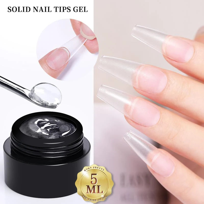 BORN PRETTY 30g Super Crystal Extension Gel Nail Polish Hard Gel for Nail Strengthen 3D Modeling Building Nail Apex DIY Manicure